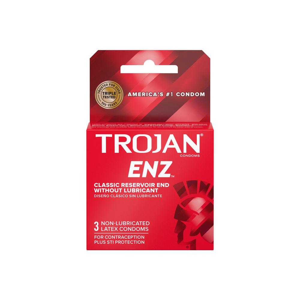 Trojan ENZ Non-Lubricated Condoms 3PK