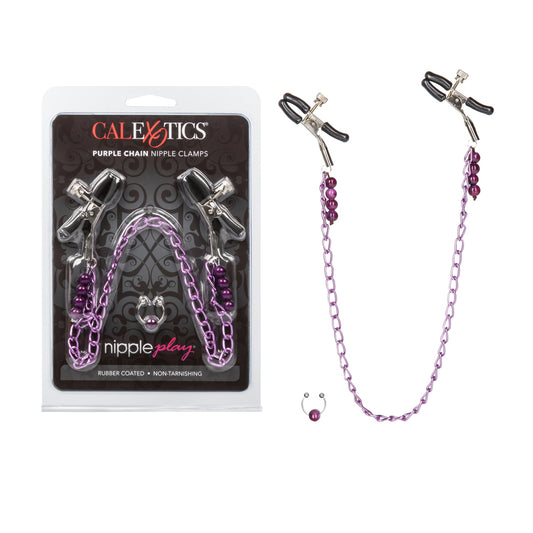 Nipple Play Purple Chain Nipple Clamps Black