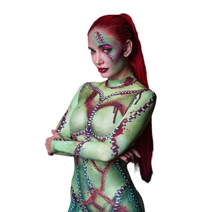 Halloween Costume Women's Makeup 3D Printing Jumpsuit