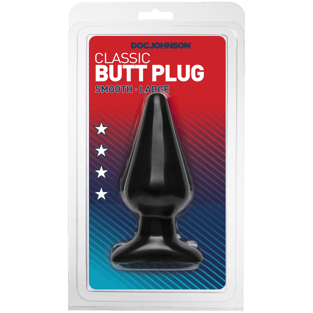 Classic Butt Plug - Smooth - Large Black