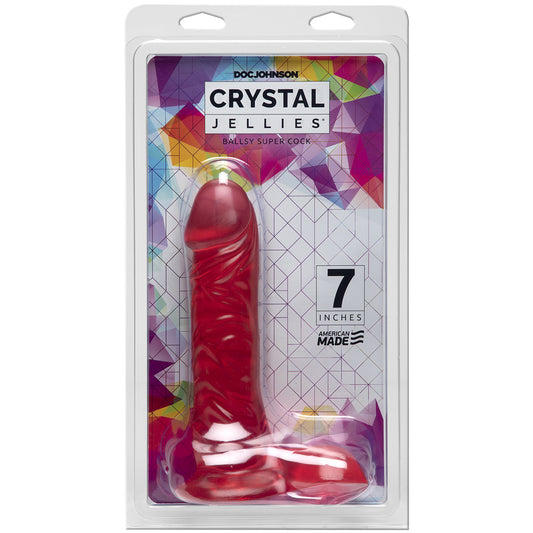 Crystal Jellies - 7" Ballsy Super Cock Pink