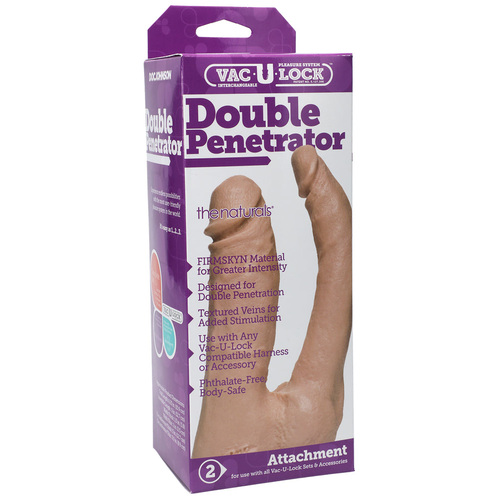 Vac-U-Lock - Double Penetrator - The Naturals Vanilla