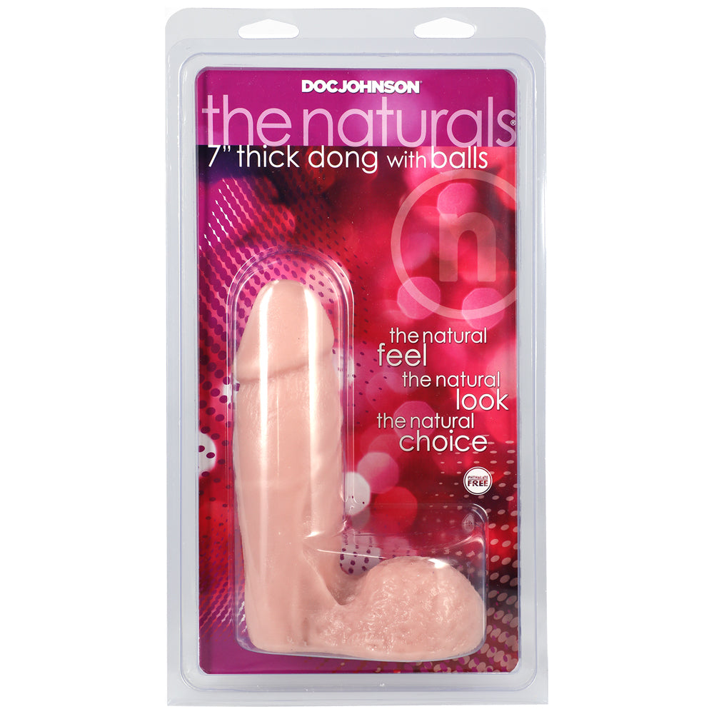 The Naturals - 7" Thick Dong With Balls Vanilla