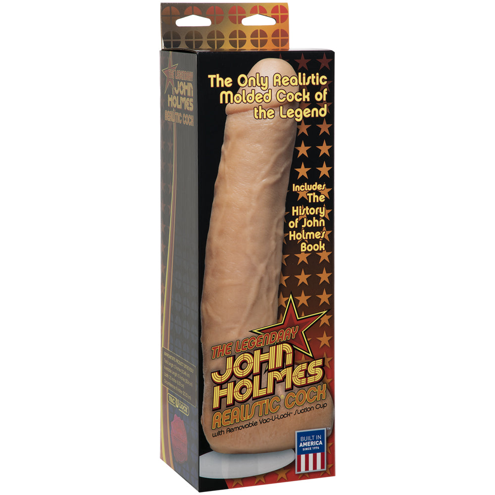 Signature Cocks - John Holmes Realistic Cock with Removable Vac-U-Lock Suction Cup - Vanilla