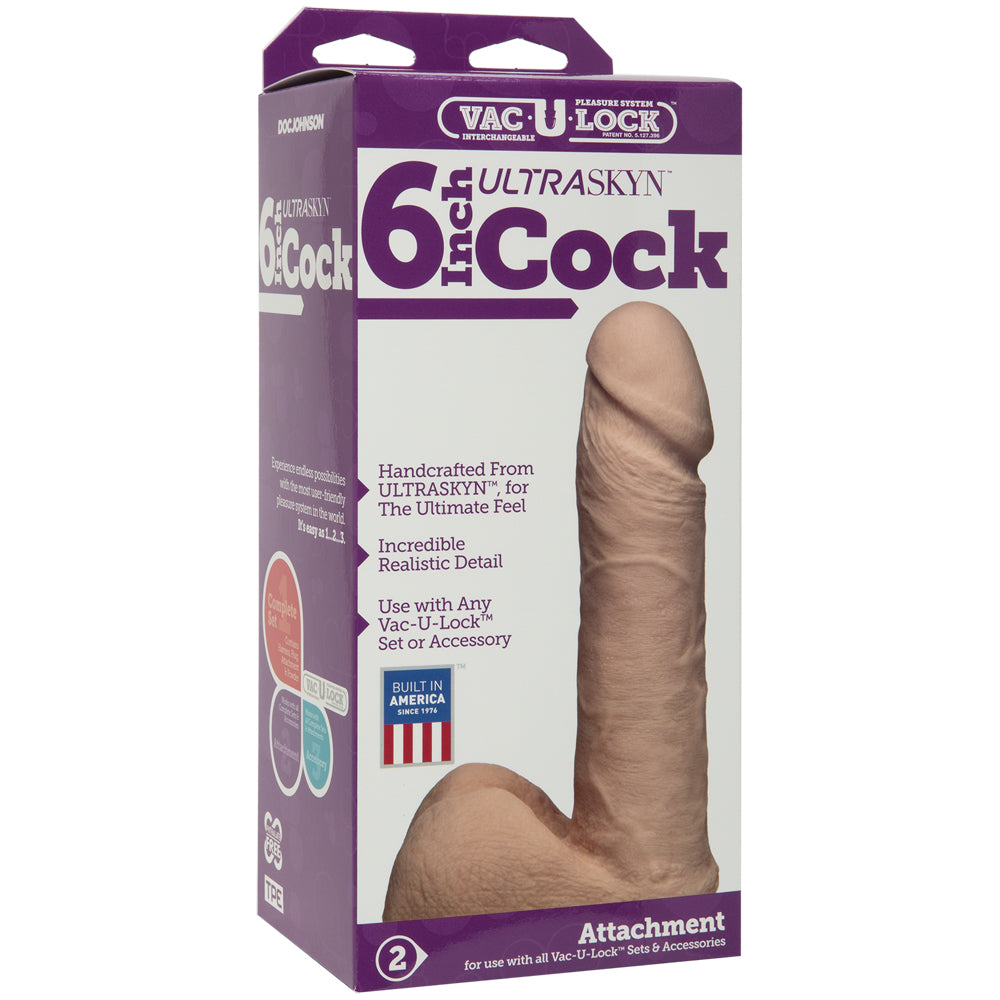 Vac-U-Lock - 6" ULTRASKYN Cock - Vanilla