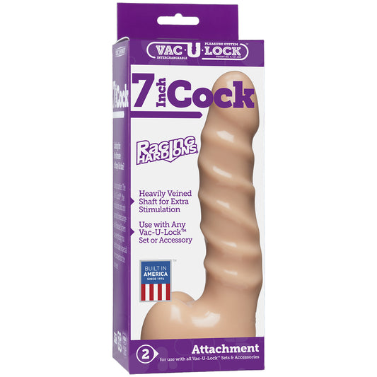 Vac-U-Lock - 7" Cock - Raging Hard-Ons™ Vanilla