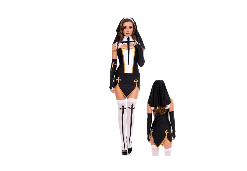 Sexy Bad Habit Nun Costume Religious Sister Fancy Dress