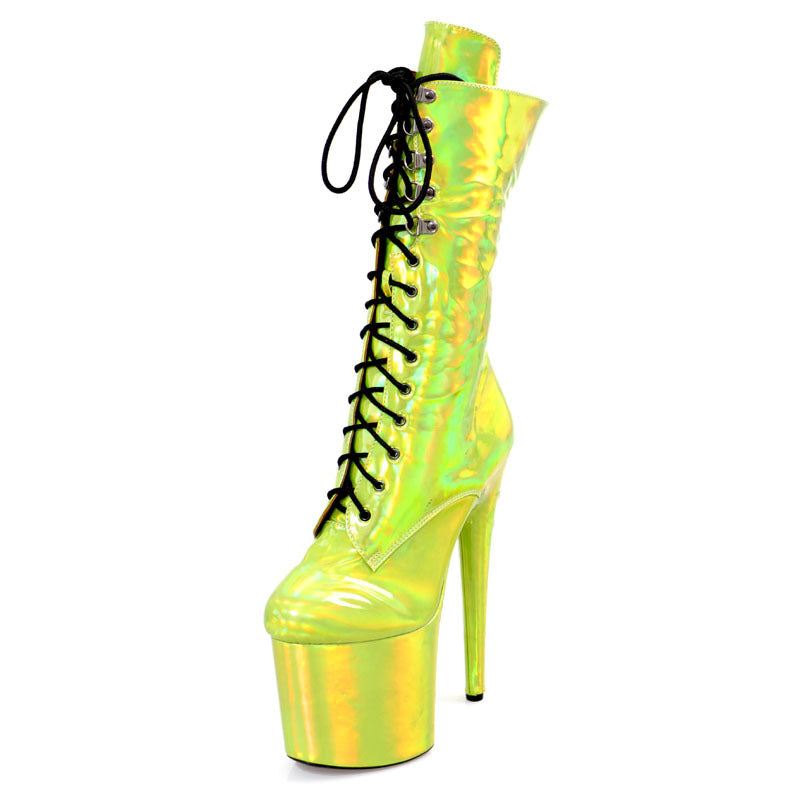 Lace-Up Pole Dancing Heels | Waterproof Platform Heels