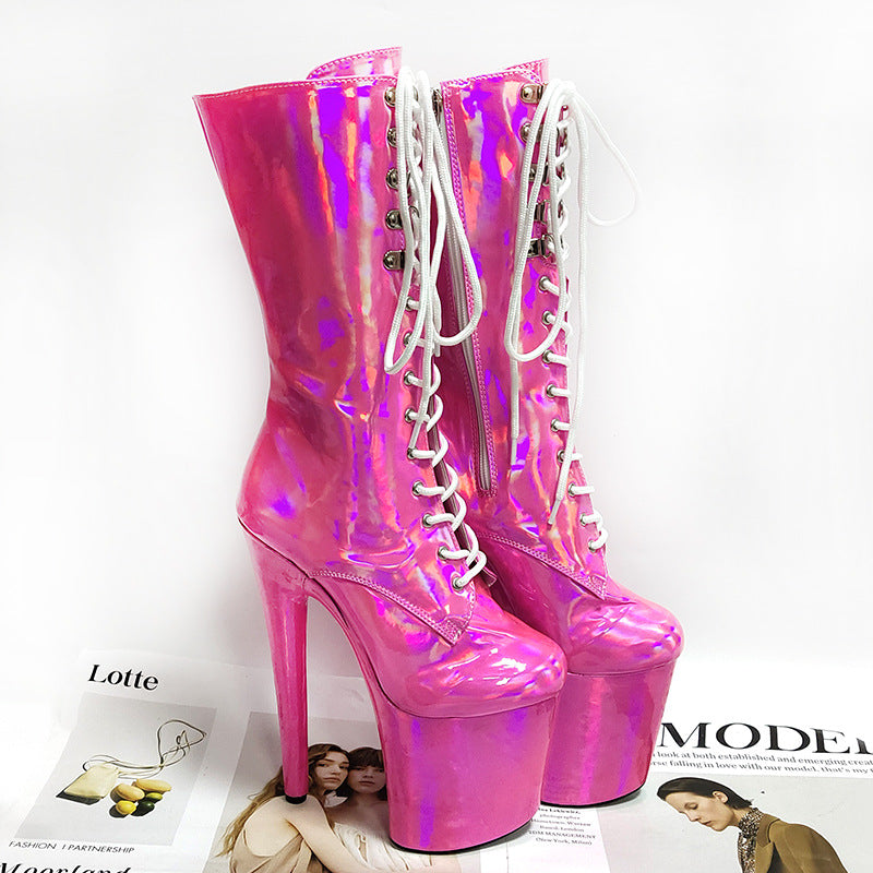 Lace-Up Pole Dancing Heels | Waterproof Platform Heels